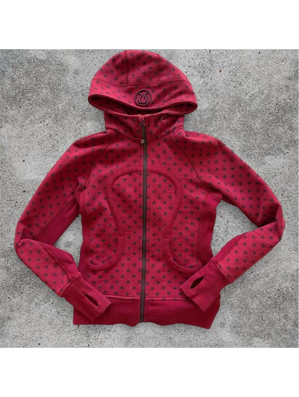 Lululemon polka dot ladybug scuba zip up hoodie